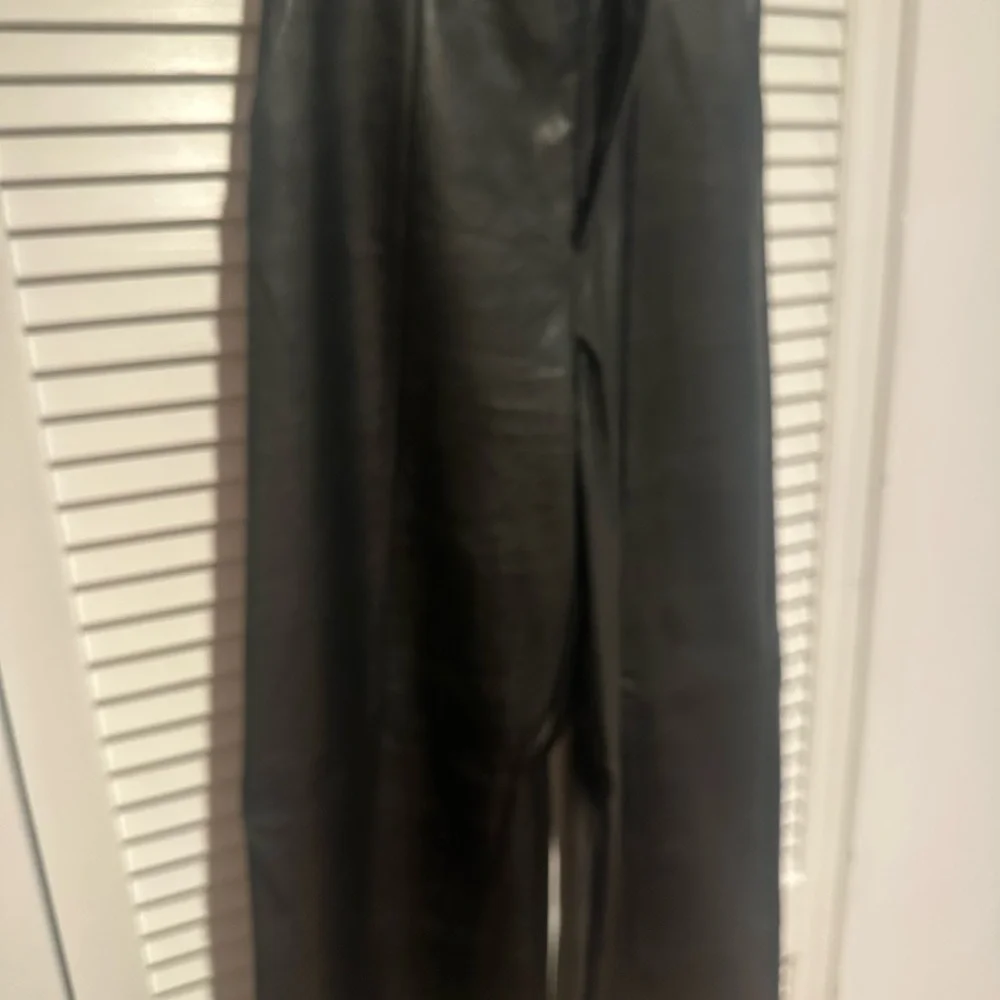 Bardot Wide Leg Black Marlowe Pleather Pants - Picture 3 of 4